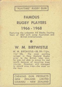 1968 Playtime Rugby Gum Famous Rugby Players - Red #3 William Birtwistle Back
